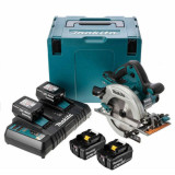 Scie circulaire Makita DHS710PT4J 36V 4 x 5,0 Ah