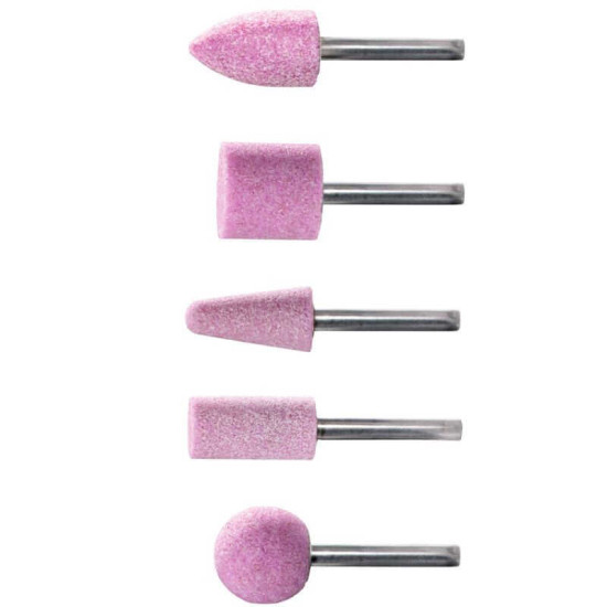 Set de meules sur tige en corindon supérieur, queue de 6 mm, 5 pièces Metabo 628335000