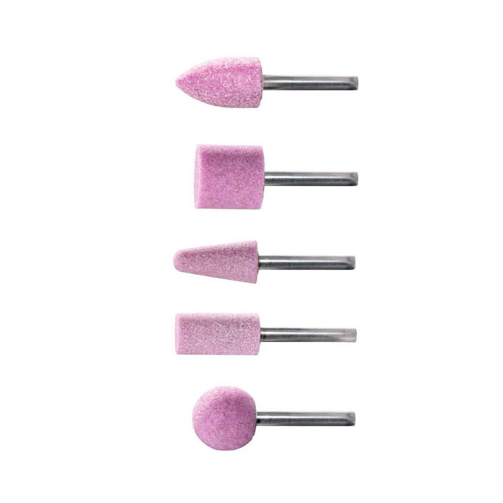 Set de meules sur tige en corindon supérieur, queue de 6 mm, 5 pièces Metabo 628335000