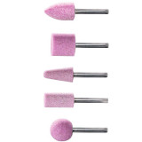 Set de meules sur tige en corindon supérieur, queue de 6 mm, 5 pièces Metabo 628335000