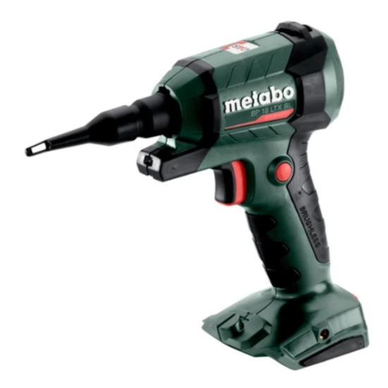 Soufflette sans fil Metabo BP 18 LTX BL 600798850 - 18V - brushless - machine nue