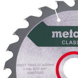 Lame de scie « precision cut wood - classic », 190x30 Z24 WZ 15° Metabo 628675000