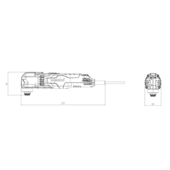 Outil multifonction filaire Metabo 601406500 MT 400 Quick Set - 400 W