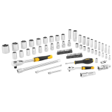 Jeu de cliquets 72 dents et de douilles avec accessoires, 72 pièces 1/4" et 1/2" Stanley STMT82831-1