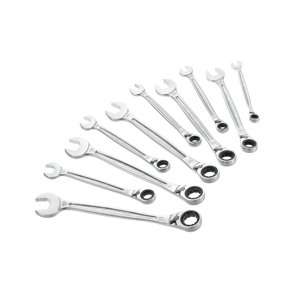 Jeu de 10 clés mixtes à cliquet métriques 8 à 19 mm Facom 467B.JP10PB