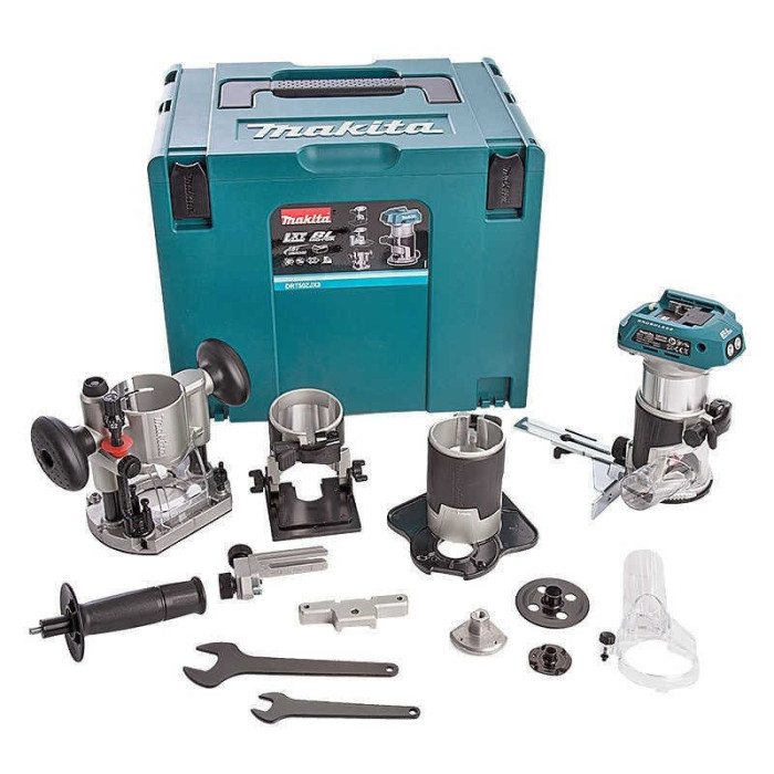 Affleureuse Makita DRT50ZJX3 18V 4 bases en Makpac