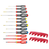 Coffret de 12 tournevis Protwist + 2 racks de rangement Facom AT.J12R1PB - coffret
