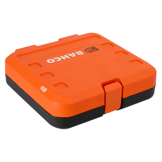Jeu de douilles et douilles longues 6 pans 3/8'' dimensions métriques + embouts 1/4'' - 51 pièces Bahco S51MC3H
