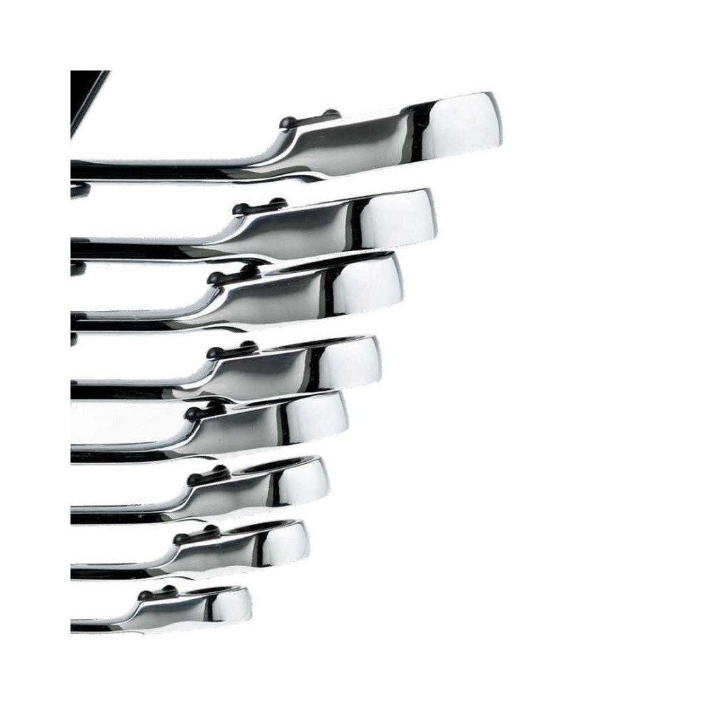 Jeu de clés mixtes à cliquet - 8 pcs/support en plastique Bahco 1RZ_SH8