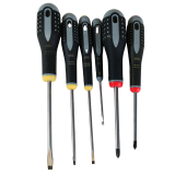 Jeu de 6 tournevis ERGO Bahco ERGO.006 - 4 plats et 2 Phillips PH1 et PH2