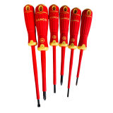Jeu de 6 tournevis isolés Bahco BFIT.106 - 3 plats et 3 Phillips PH0 à PH2