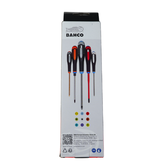 Jeu de 6 tournevis isolés ERGO Bahco ERGO.106SL - 1000 V - IEC 60900