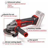 Meuleuse d'angle sans fil Einhell 4431165 TE-AG 18/115 Q Li Solo