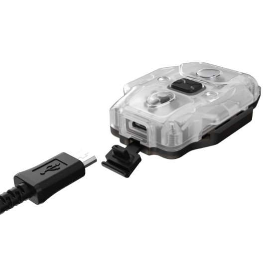 Lampe multifonction Armytek Crystal Pro F07101G - 220 lm - lumière blanche et rouge - batterie intégrée - grise