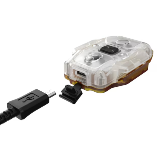 Lampe multifonction Armytek Crystal Pro F07101Y - 220 lm - lumière blanche et rouge - batterie intégrée - jaune