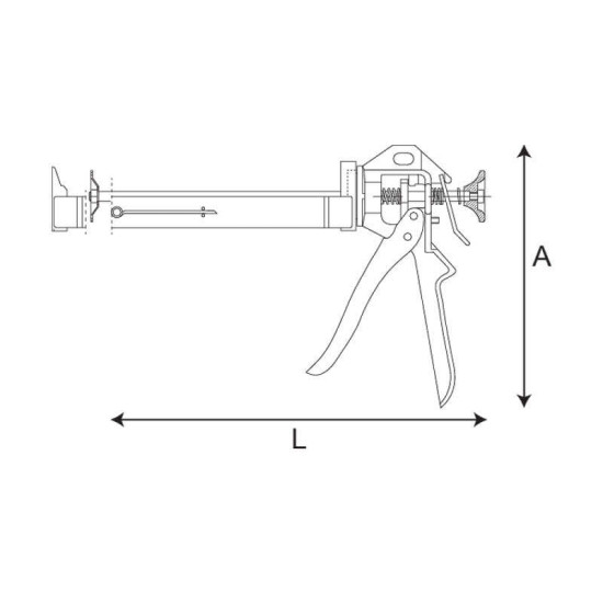 Pistolet à mastic filaire Bahco 549-230-2