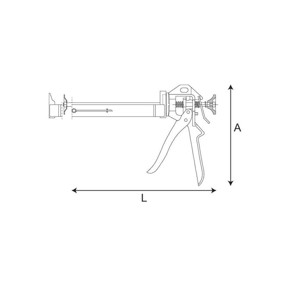Pistolet à mastic filaire Bahco 549-230-2