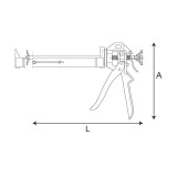 Pistolet à mastic filaire Bahco 549-230-2