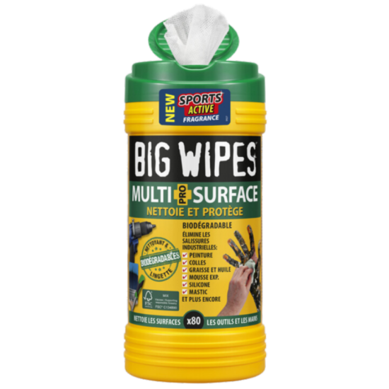 Kit de nettoyage Van System Big Wipes BIVSKIT0 - Lingettes, spray et supports - 8 pièces