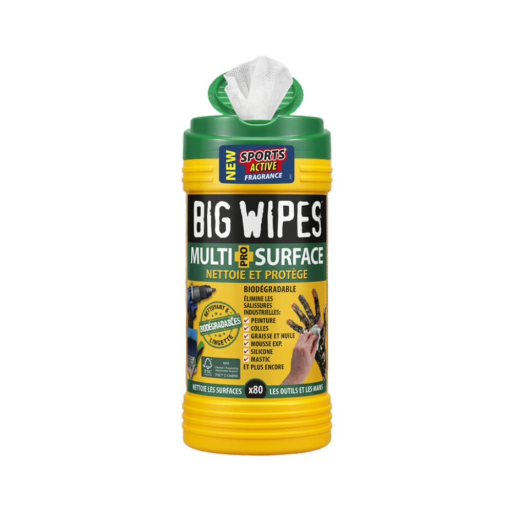 Kit de nettoyage Van System Big Wipes BIVSKIT0 - Lingettes, spray et supports - 8 pièces