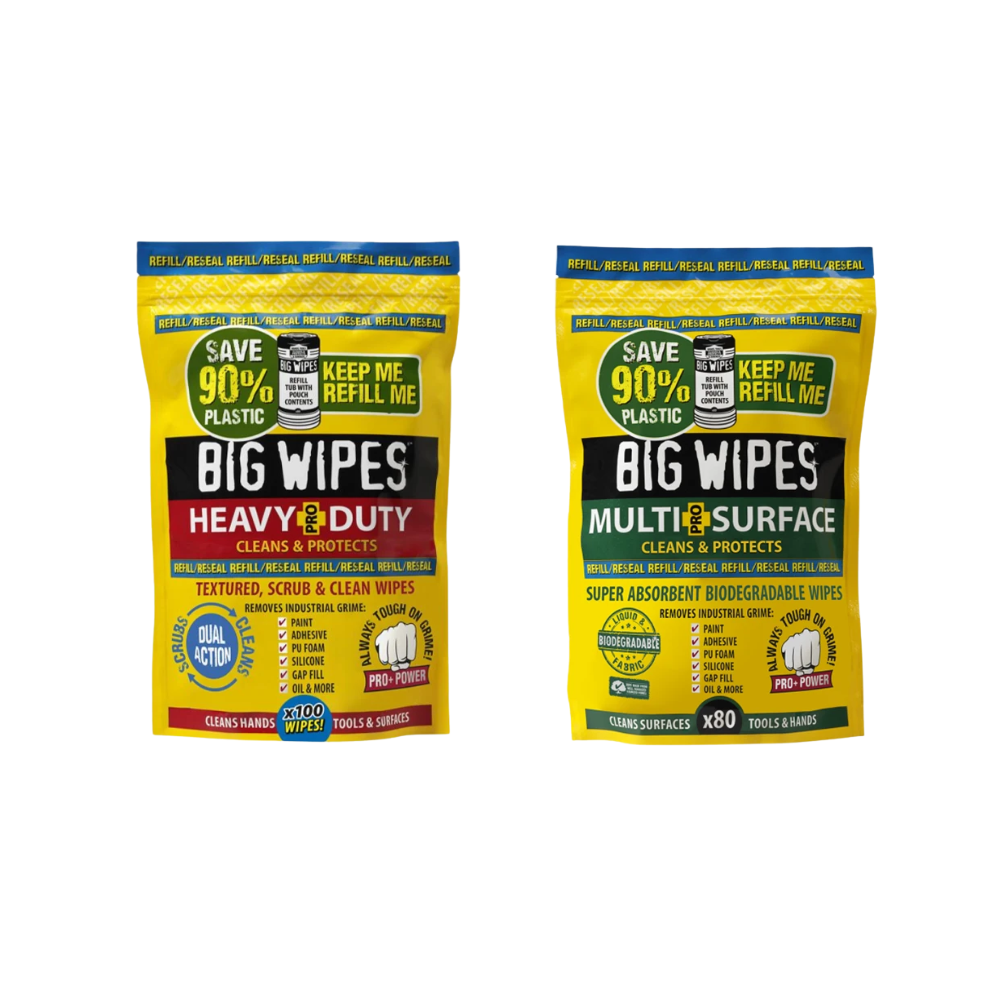 Kit de nettoyage Van System Big Wipes BIVSKIT0 - Lingettes, spray et supports - 8 pièces