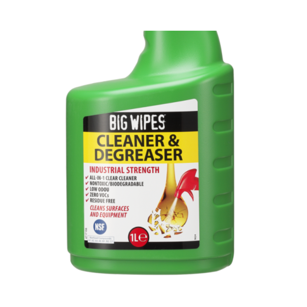 Spray nettoyant dégraissant biodégradable Big Wipes BI004010 - 1 L - Certifié NSF