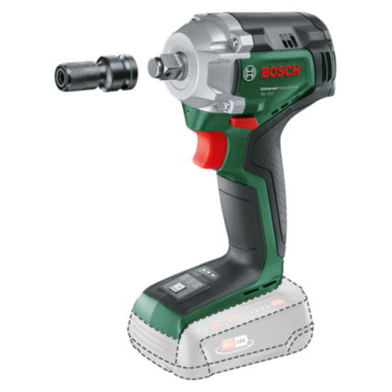 Boulonneuse à chocs sans fil Bosch 603980305 UniversalImpactDrive 18V-350 - 350 Nm - 3 douilles