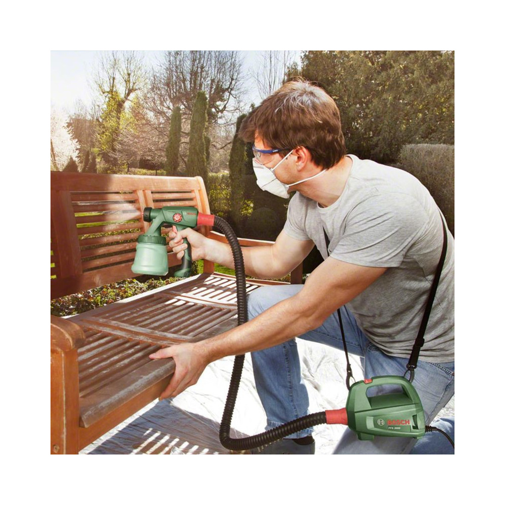 Pistolet à peinture filaire Bosch PFS 2000 603207300 - 440 W - 200 ml/min - 2 godets 800 ml