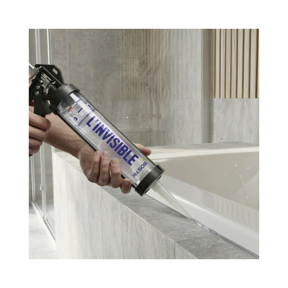 Mastic MS polymère sanitaire L'Invisible Bostik L-INVISIBLE - Transparent - Bain et cuisine