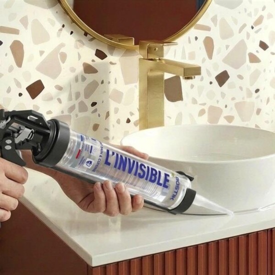 Mastic MS polymère sanitaire L'Invisible Bostik L-INVISIBLE - Transparent - Bain et cuisine
