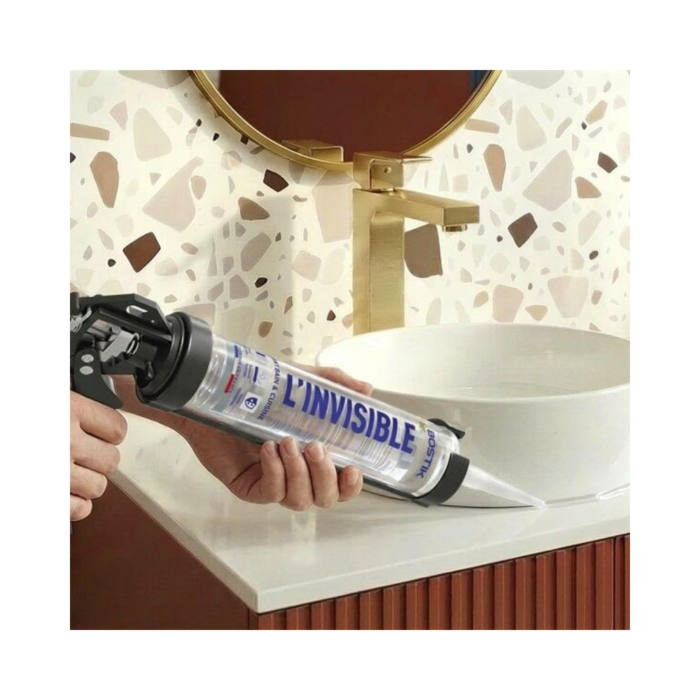 Mastic MS polymère sanitaire L'Invisible Bostik L-INVISIBLE - Transparent - Bain et cuisine