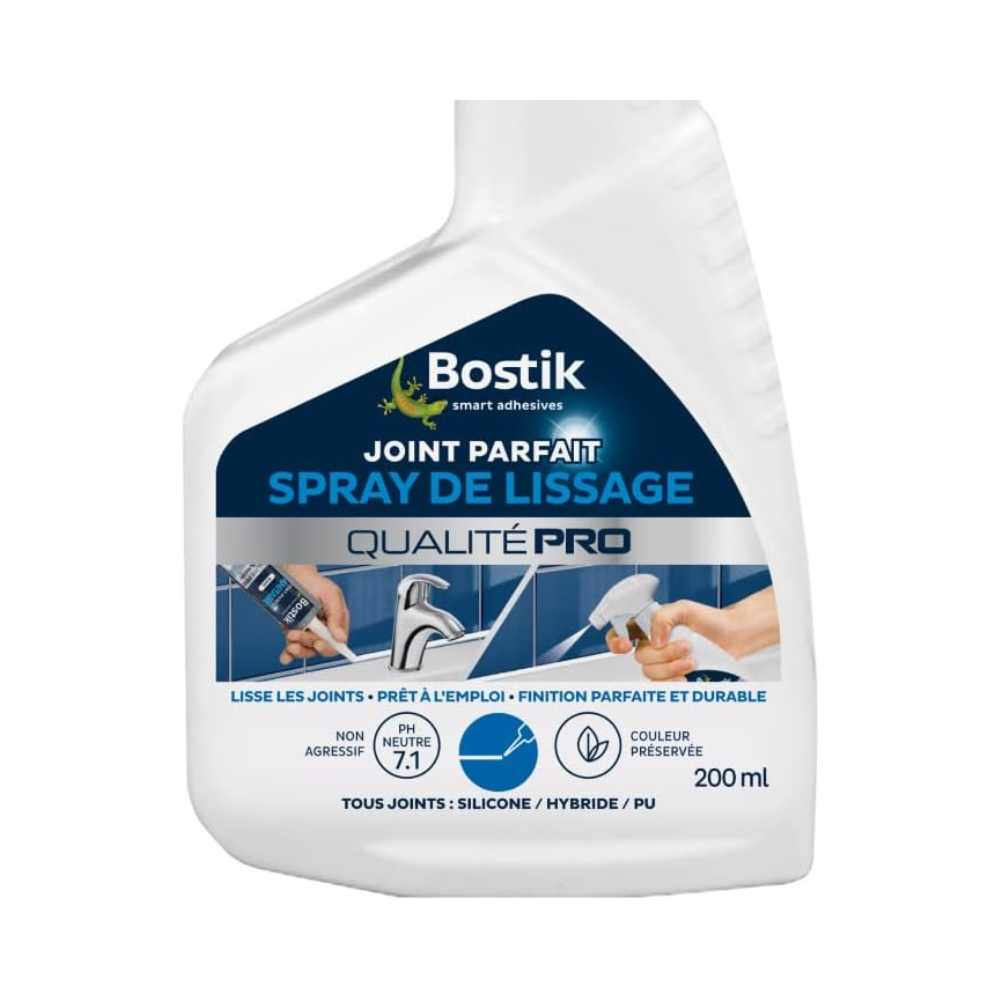 Spray de lissage Joint Parfait Bostik SPRAY-LISSAGE-PRO - 200 ml - Silicone, PU et hybride