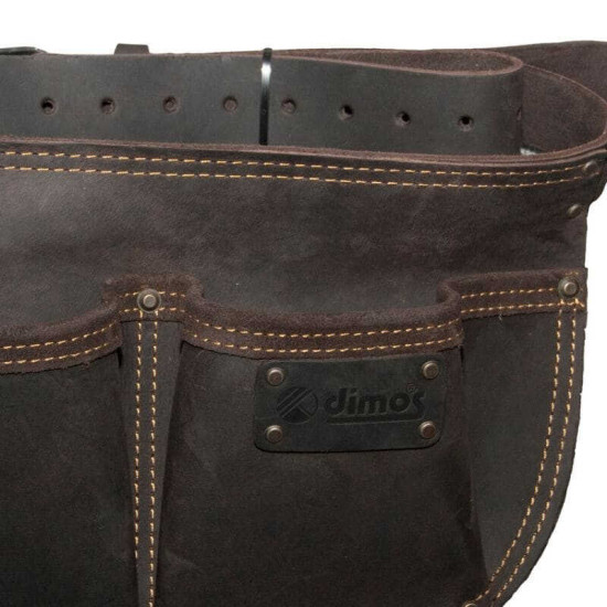 Poche à clous Dimos 205736 - arrondie - cuir pleine fleur - ceinture - 2 compartiments