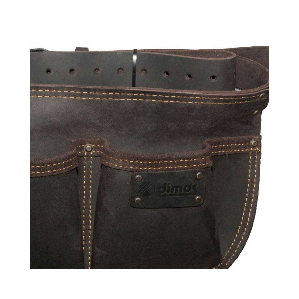 Poche à clous Dimos 205736 - arrondie - cuir pleine fleur - ceinture - 2 compartiments