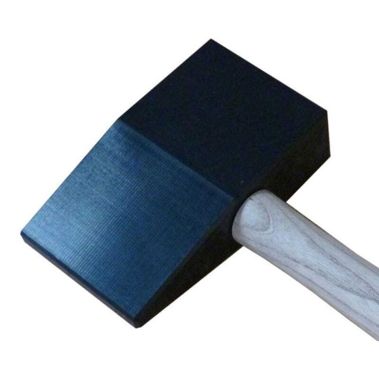 Maillet nylon Dimos 135586 - 2 faces biseautée et droite - manche bois