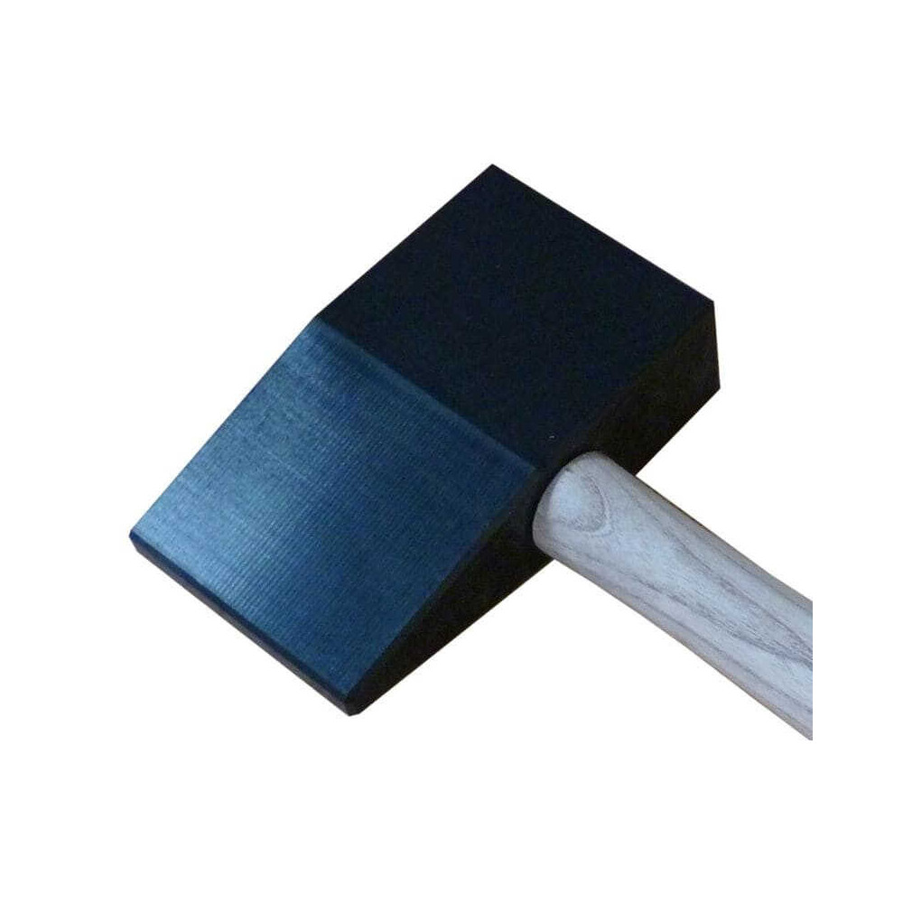Maillet nylon Dimos 135586 - 2 faces biseautée et droite - manche bois