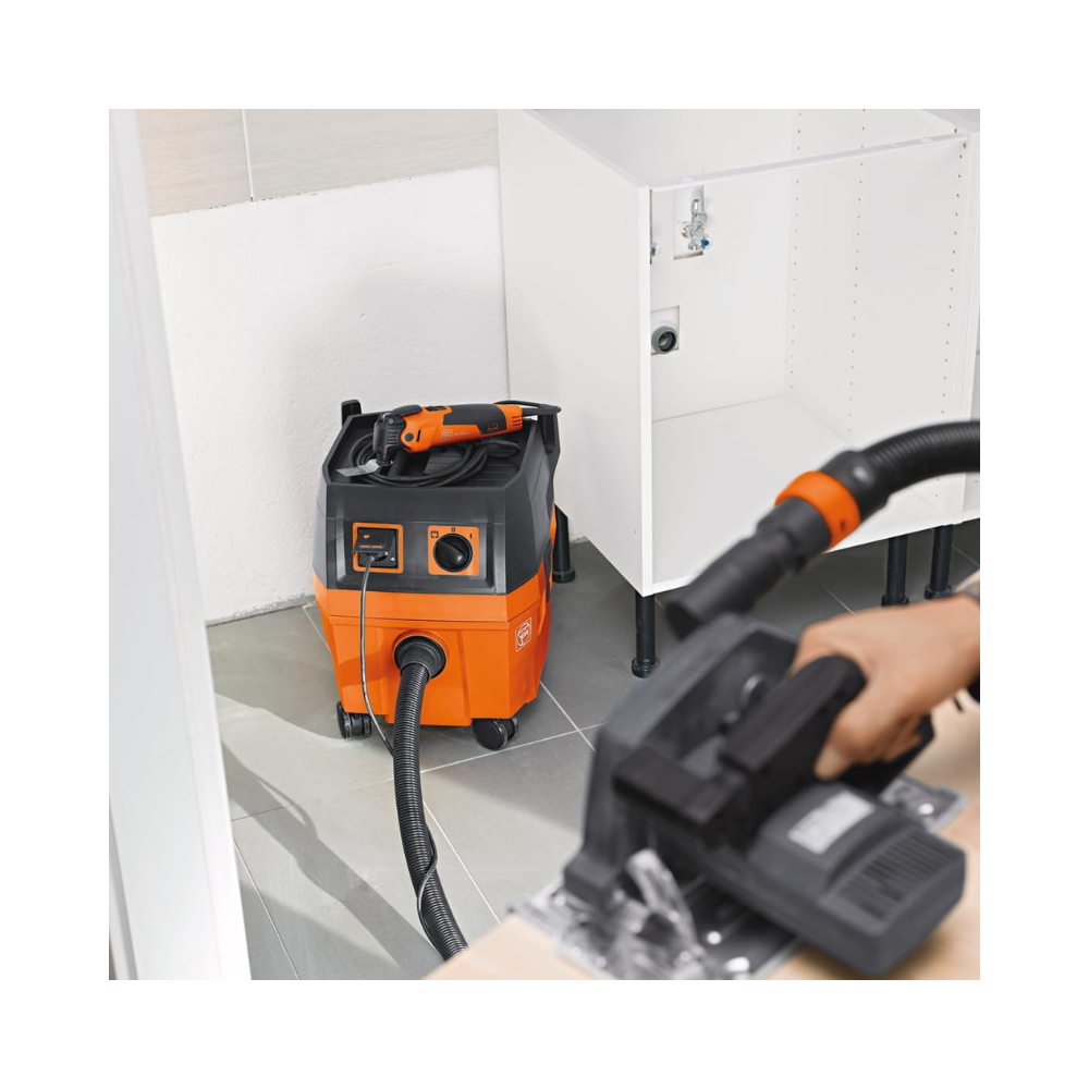Aspirateur eau et poussières filaire Fein Dustex 25 L 92035060000 - classe L - 1 380 W - cuve 22 l - set accessoires