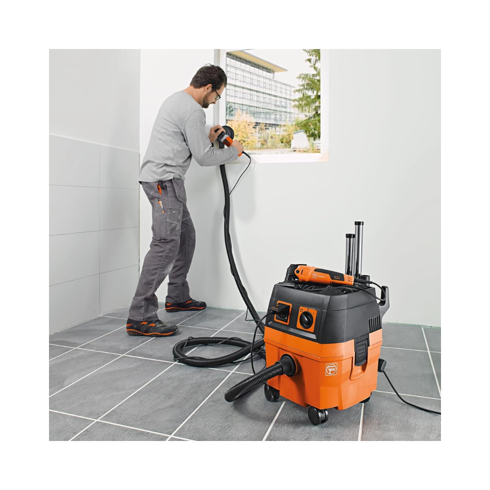 Aspirateur eau et poussières filaire Fein Dustex 25 L 92035060000 - classe L - 1 380 W - cuve 22 l - set accessoires