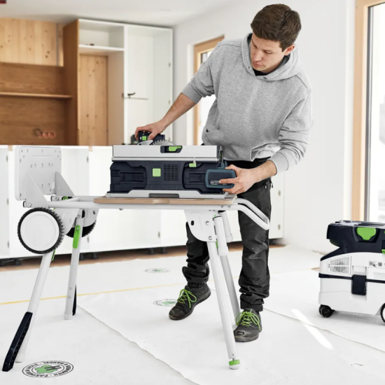 Scie circulaire sur table sans fil Festool 577371 sans fil CSC SYS 50 EB-Basic-Set - 18V
