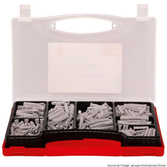 Coffret de chevilles Fischer 40991 - Red-Box SX Plus et UX - 290 pièces