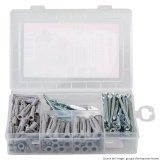 Coffret chevilles vis et crochets Fischer 513894 - UX - 118 pièces