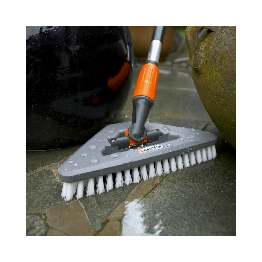 Balai de lavage Gardena 05562-20 - Cleansystem - brins durs - articulé 360°