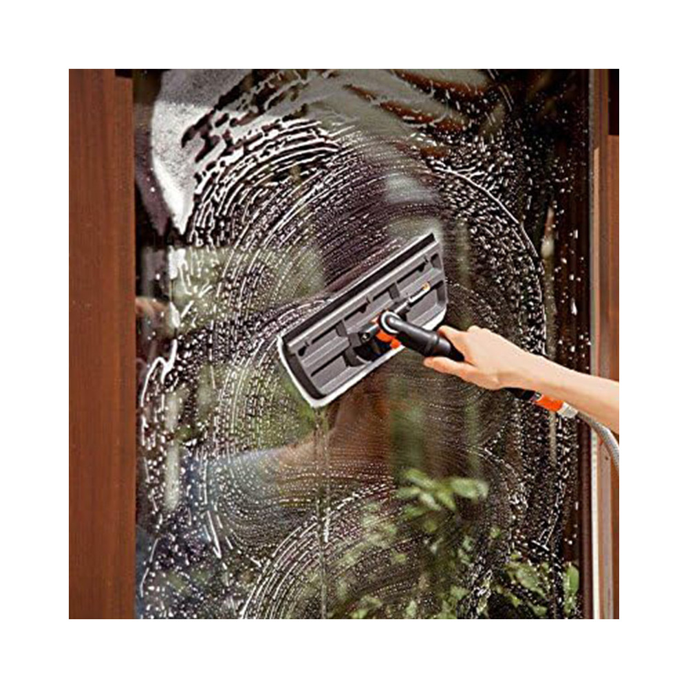 Balai lave-vitre Gardena 5564-20 - Cleansystem - microfibre + raclette - tête 360°