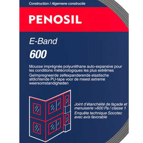 Bande d'étanchéité pour joints E-Band Penosil E-BAND - 600 Pa - Joints de 3 à 7 mm - Lot de 25 rouleaux