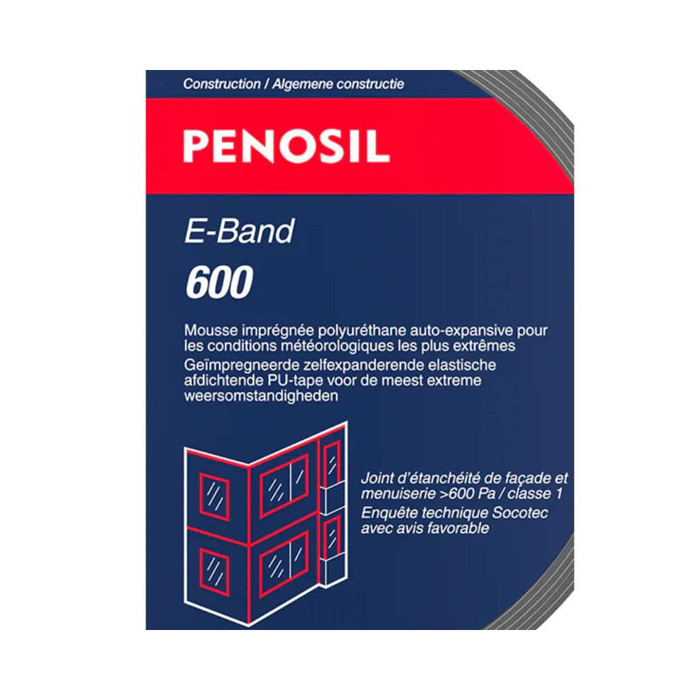 Bande d'étanchéité pour joints E-Band Penosil E-BAND - 600 Pa - Joints de 3 à 7 mm - Lot de 25 rouleaux