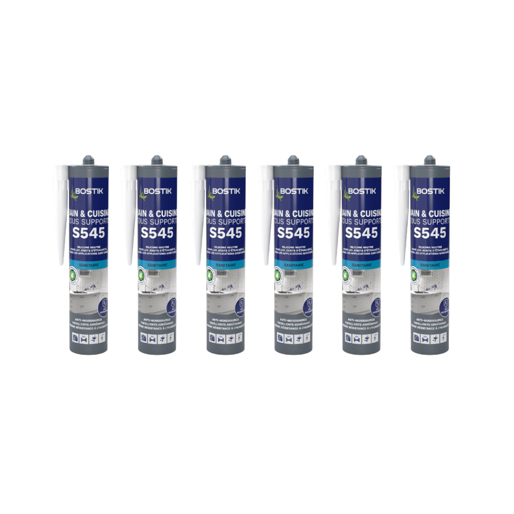Mastic sanitaire silicone blanc 300 ml - lot promo Bostik PROMO-LOT011