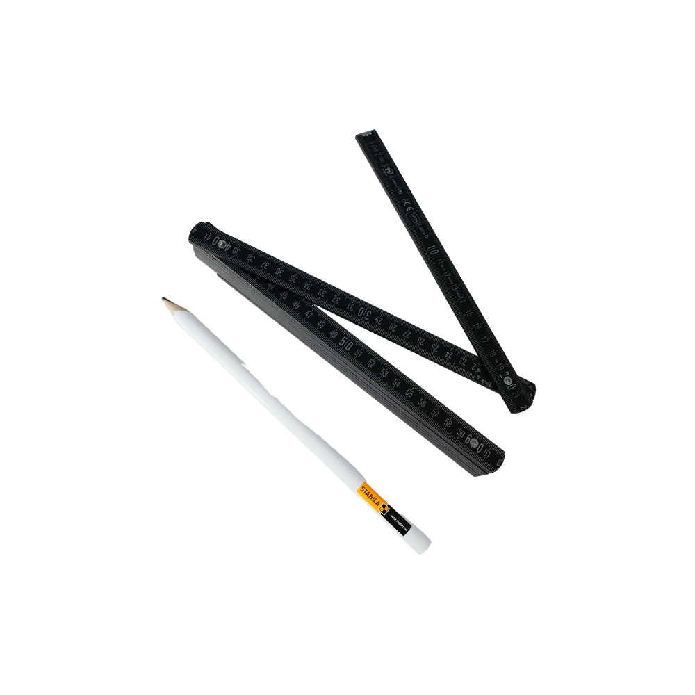 Mètre pliant en bois 2 m Type ZB + crayon 01304B Stabila STB-01304B
