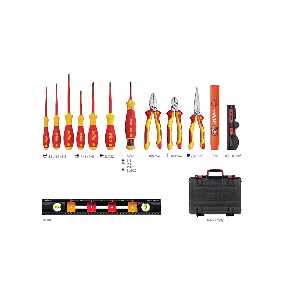Caisse à outils Basic Set L pour électricien Wiha 45530