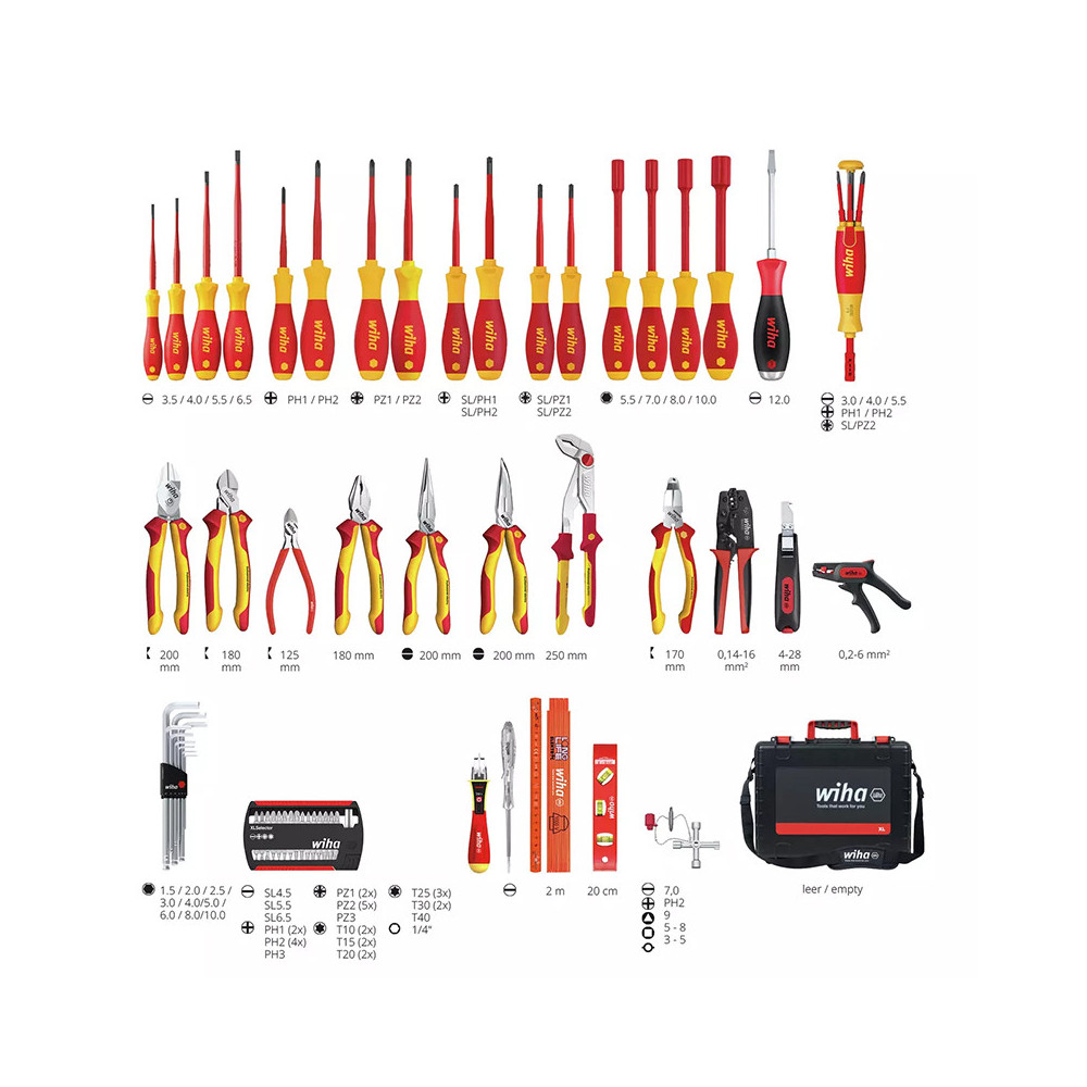 Caisse à outils XL pour électricien Wiha 40523