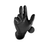 Gants nitrile noirs Grippaz GRIPPAZ_L - taille L (9) - texture écailles de poisson - boîte de 50